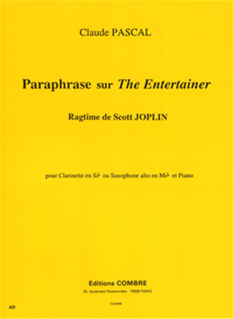 Paraphrase sur the Entertainer de S. Joplin